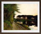 Lake in Brandenburg (c. 1905–1910) by Lesser Ury — brown frame