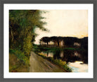 Lake in Brandenburg (c. 1905–1910) by Lesser Ury — dark grey frame