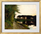 Lake in Brandenburg (c. 1905–1910) by Lesser Ury — gold frame