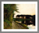 Lake in Brandenburg (c. 1905–1910) by Lesser Ury — light grey frame