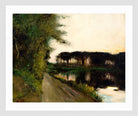 Lake in Brandenburg (c. 1905–1910) by Lesser Ury — white frame