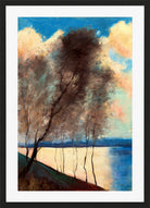 A View in the Grunewald (c. 1900) by Lesser Ury — black frame
