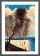 A View in the Grunewald (c. 1900) by Lesser Ury — dark grey frame