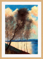 A View in the Grunewald (c. 1900) by Lesser Ury — oak frame
