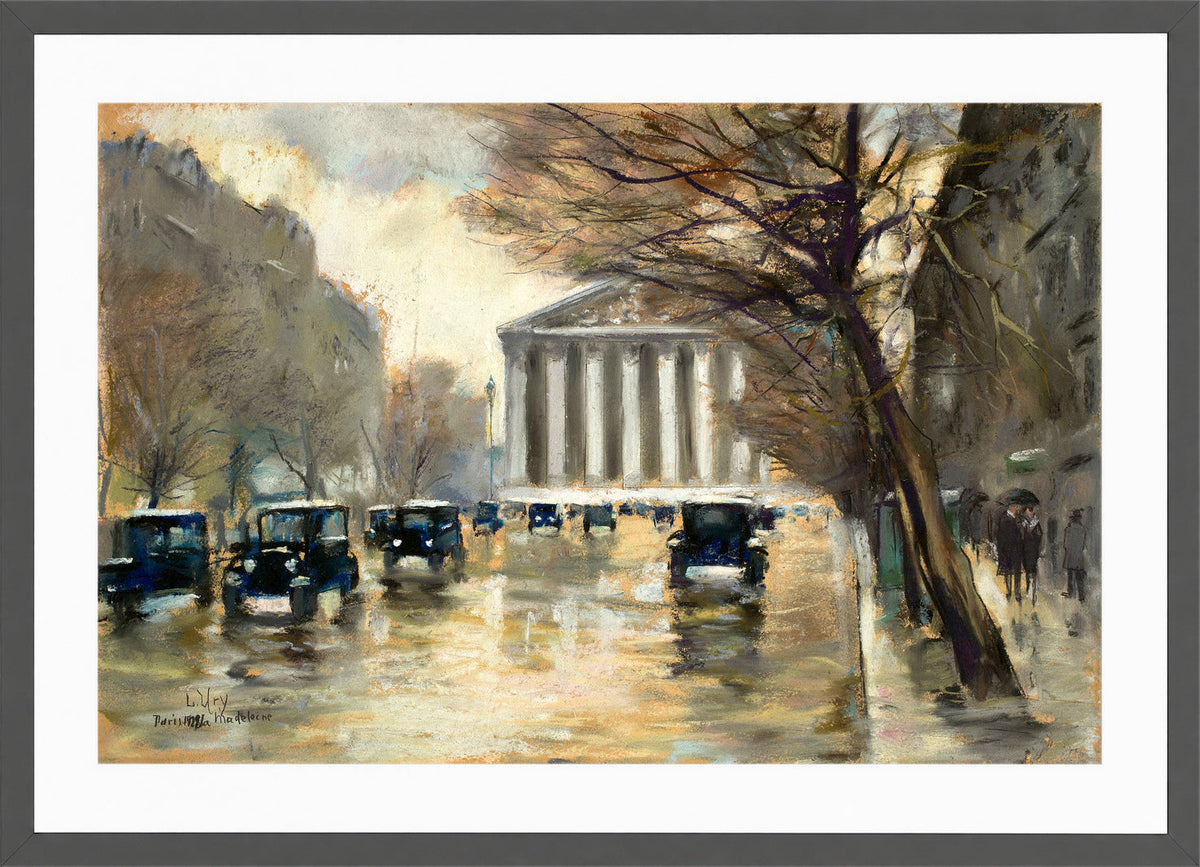 La Madeleine, Paris (1928) by Lesser Ury — dark grey frame