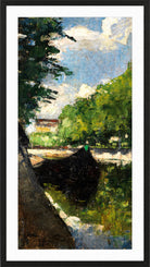 View of the Landwehr Canal, Berlin (1888) by Lesser Ury — black frame