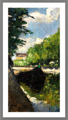 View of the Landwehr Canal, Berlin (1888) by Lesser Ury — light grey frame