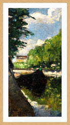 View of the Landwehr Canal, Berlin (1888) by Lesser Ury — oak frame