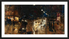 Rainy Street by Lesser Ury — black frame