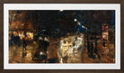 Rainy Street by Lesser Ury — brown frame