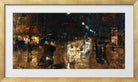 Rainy Street by Lesser Ury — gold frame