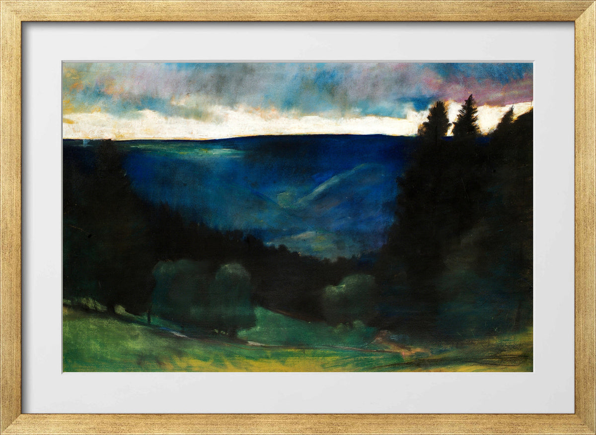 Rainy Atmosphere (before 1903) by Lesser Ury — gold frame