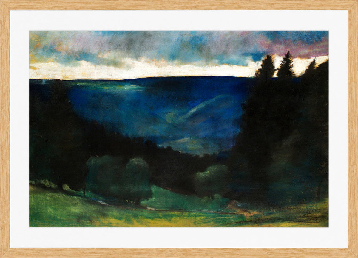 Rainy Atmosphere (before 1903) by Lesser Ury — oak frame