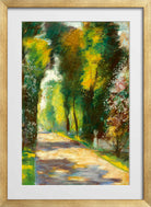 Sunny Park Path (1924) by Lesser Ury — gold frame