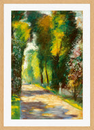 Sunny Park Path (1924) by Lesser Ury — oak frame