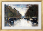 Street in the Tiergarten (1920) by Lesser Ury — gold frame