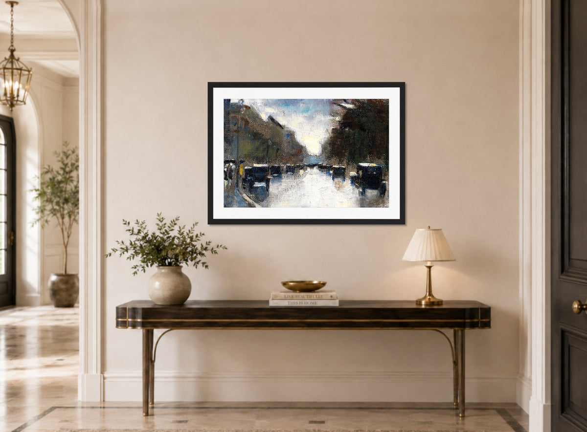 Street in the Tiergarten (1920) by Lesser Ury — hallway