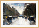 Street in the Tiergarten (1920) by Lesser Ury — oak frame