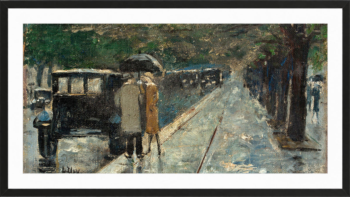 Bellevuestrasse in the Berlin Tiergarten by Lesser Ury — black frame