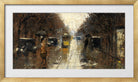 Berlin Street Scene in the Rain (1926) by Lesser Ury — gold frame