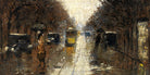 Berlin Street Scene in the Rain (1926) by Lesser Ury — unframed