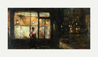 The Illuminated Shop Window at Night (1881) by Lesser Ury — rolled canvas