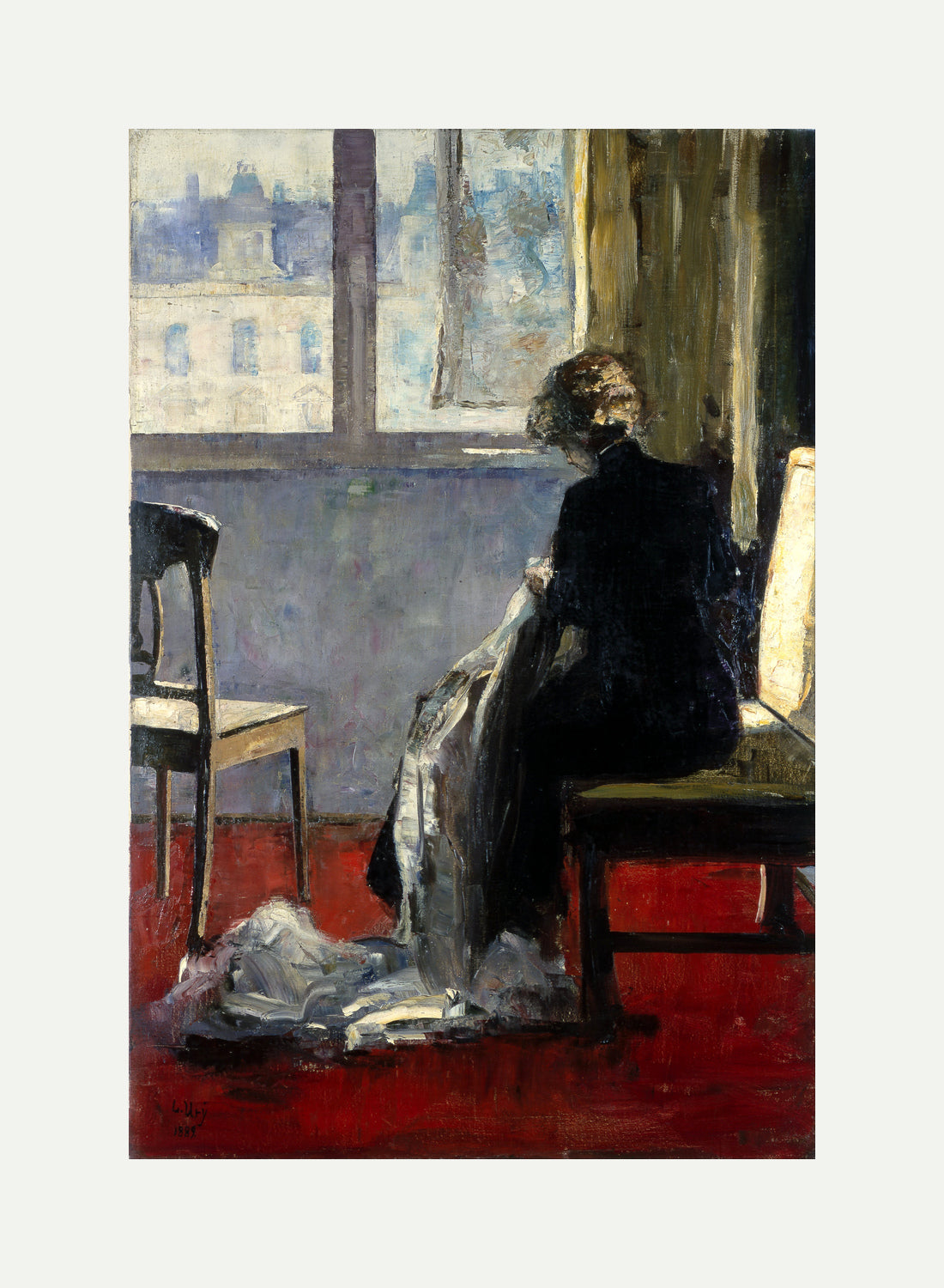 The Red Carpet (1890–1899) by Lesser Ury — rolled canvas