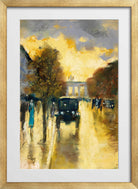 Unter den Linden, View towards the Brandenburg Gate (1920s) by Lesser Ury — gold frame