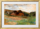 Meadow Landscape with Farmhouses (1889) by Lesser Ury — gold frame
