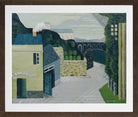Louis Marcoussis Print, City with viaduct (1930) in a brown frame
