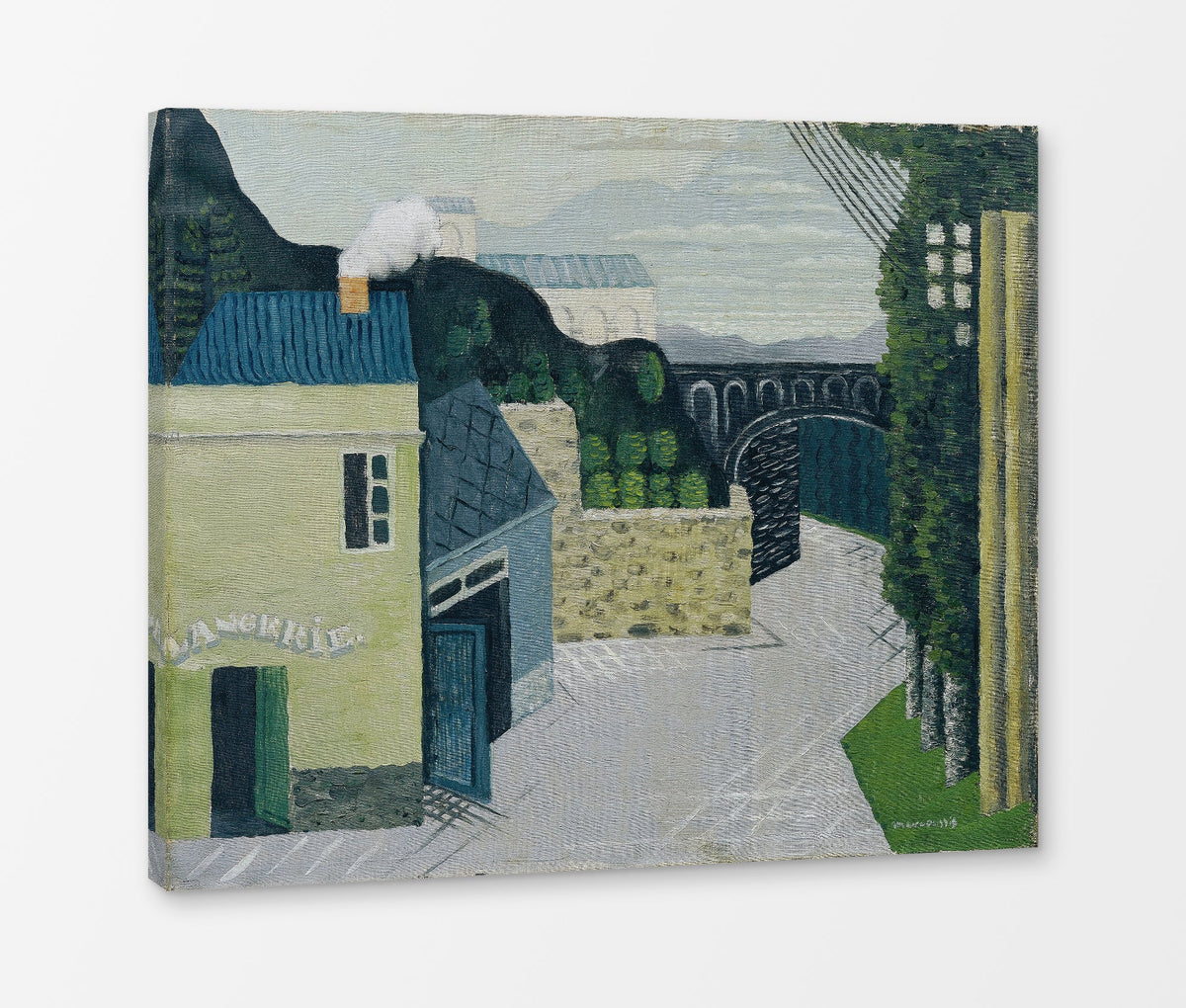 Louis Marcoussis Print, City with viaduct (1930) as a ready-to-hang canvas panel
