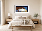 Louis Marcoussis Print, Composition (1921) displayed above a bed