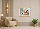 Louis Marcoussis Print, Figures Et Ancre Marine (1930) displayed in an Art Deco interior
