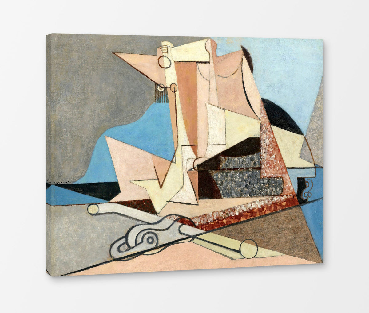 Louis Marcoussis Print, Figures Et Ancre Marine (1930) as a ready-to-hang canvas panel