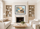 Louis Marcoussis Print, Figures Et Ancre Marine (1930) displayed in a Scandinavian living room