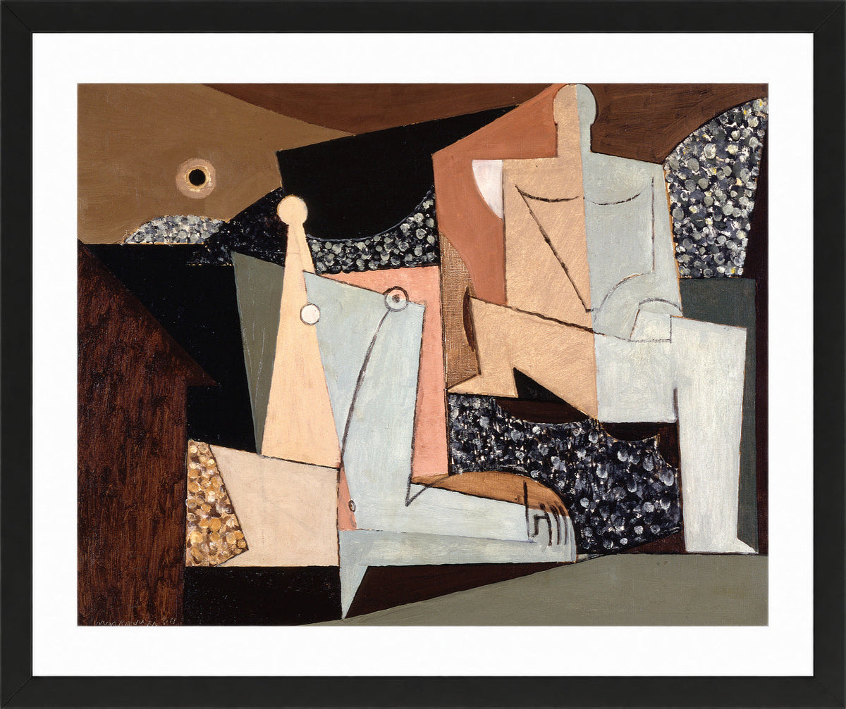 Louis Marcoussis Print, Figures on a Beach (1930) in a black frame