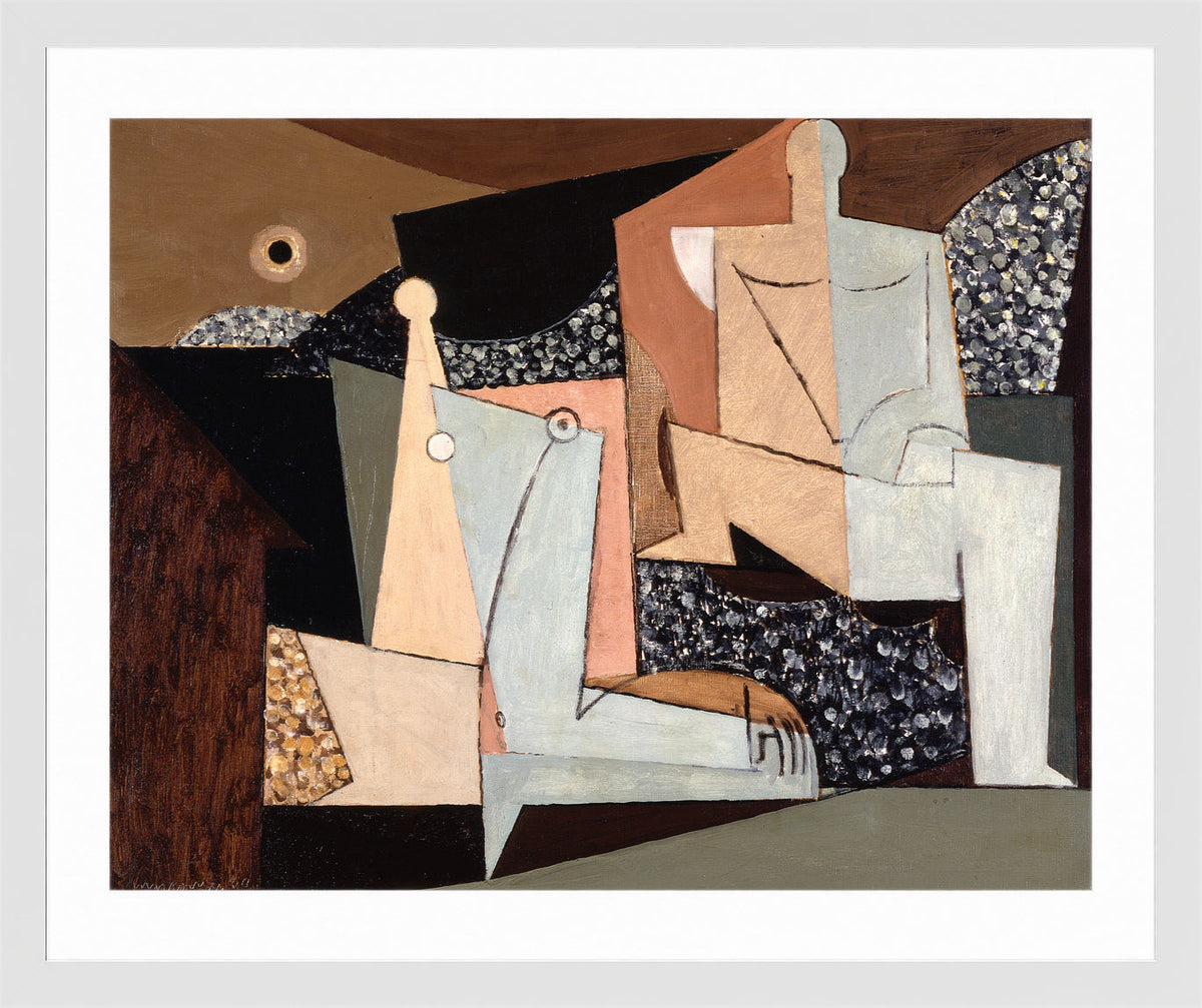 Louis Marcoussis Print, Figures on a Beach (1930) in a white frame