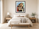 Louis Marcoussis Print, Hyères I (1928) displayed above a bed