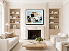 Louis Marcoussis Print, La Colombe Poignardée (1927) displayed in a Scandinavian living room