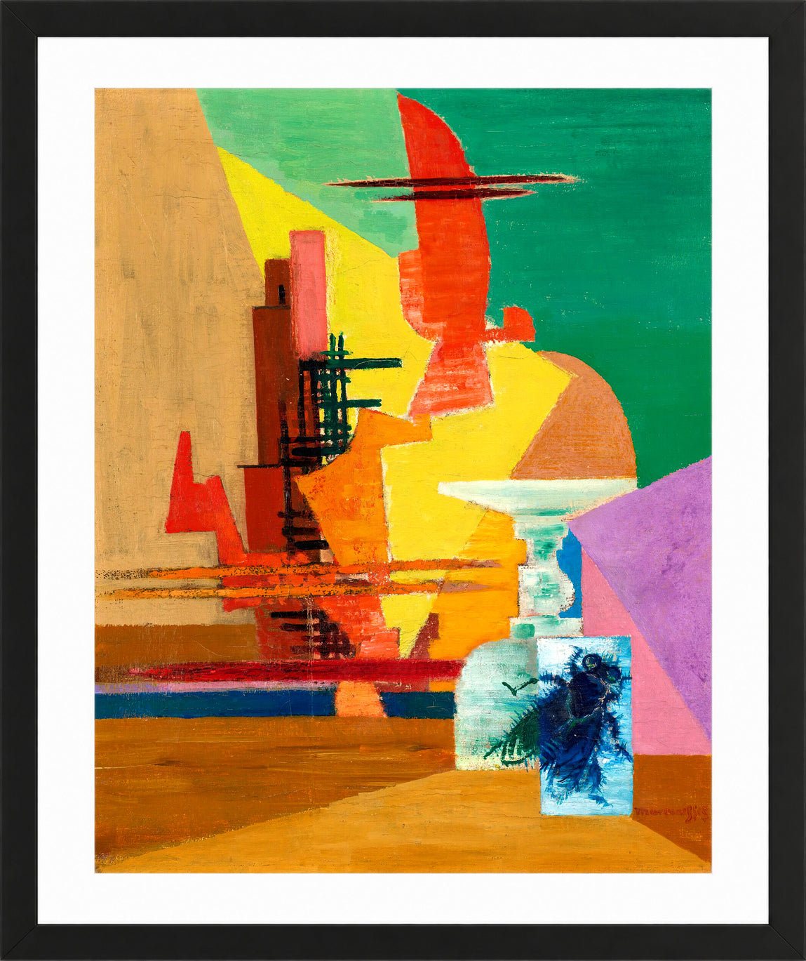 Louis Marcoussis Print, La Grande Mouche (1937) in a black frame
