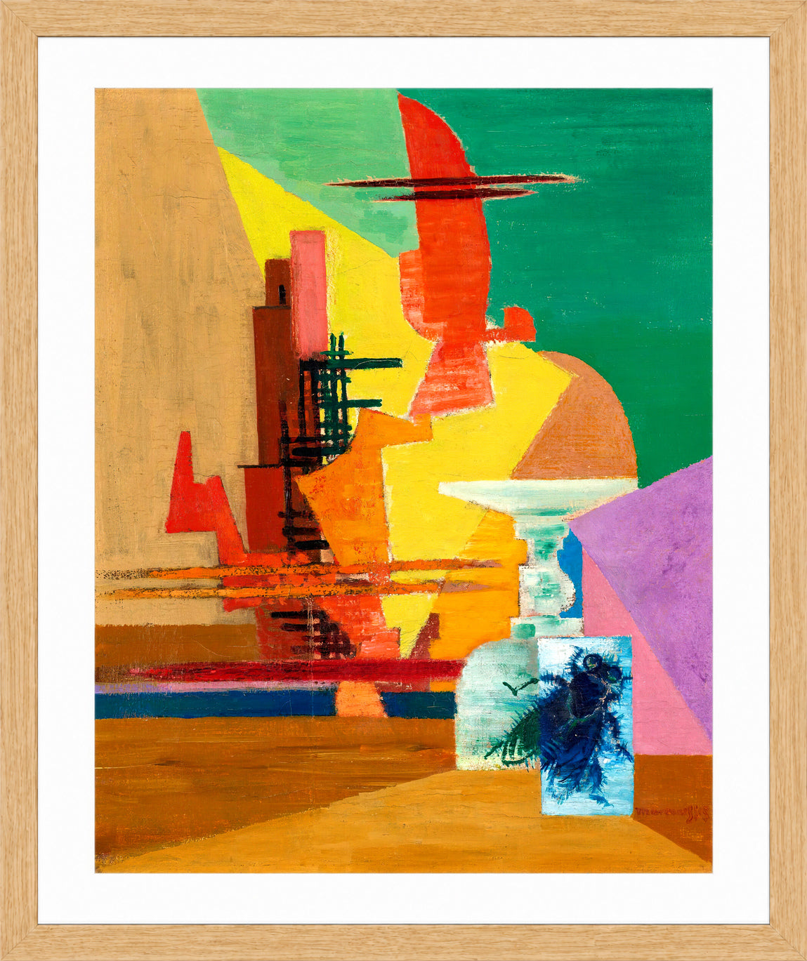 Louis Marcoussis Print, La Grande Mouche (1937) in an oak frame