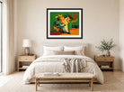 Louis Marcoussis Print, La Roue (1938-40) displayed above a bed