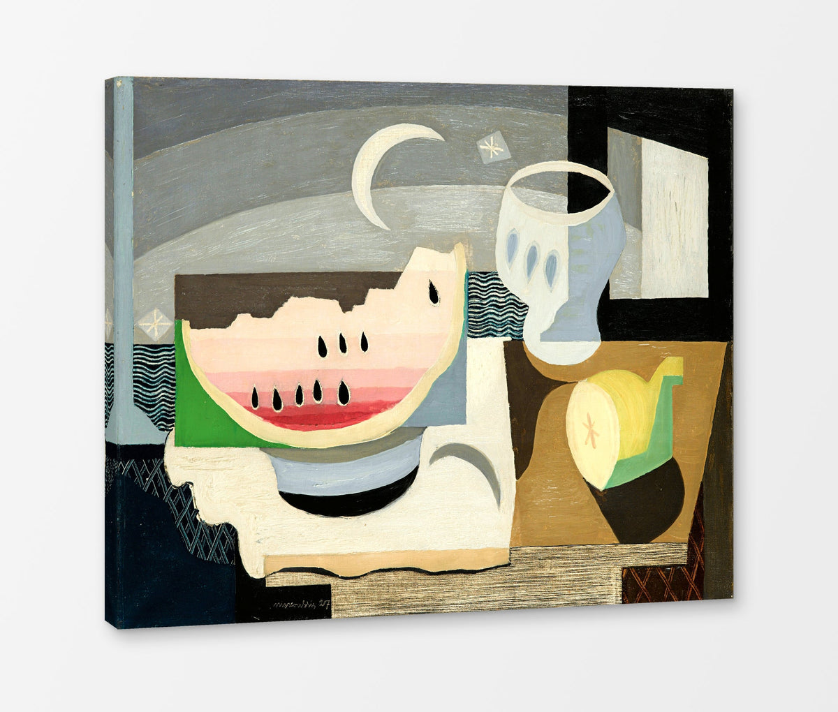 Louis Marcoussis Print, La Tranche De Pastèque (1927) as a ready-to-hang canvas panel