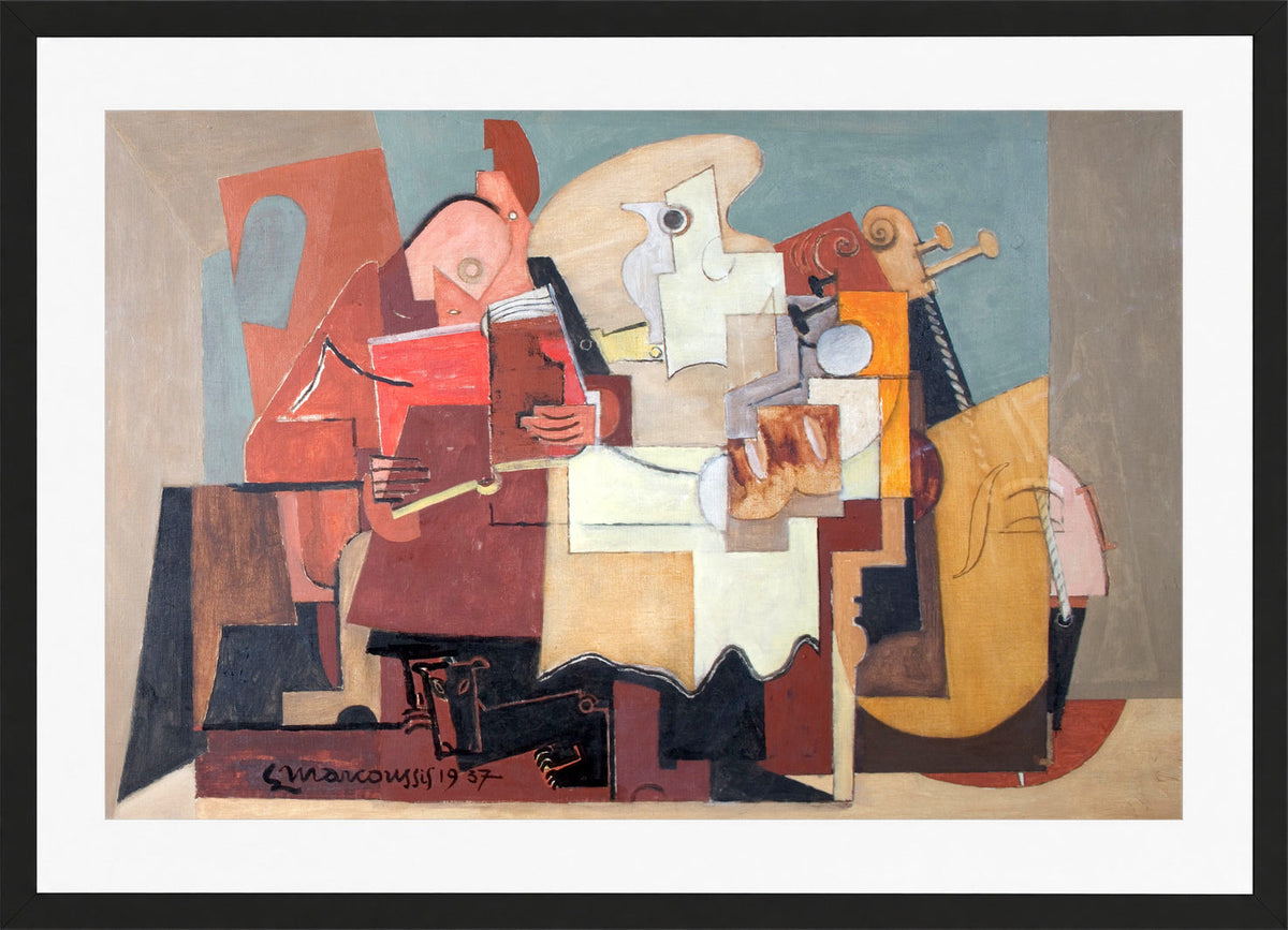 Louis Marcoussis Print, Le Lecteur (1937) in a black frame