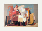Louis Marcoussis Print, Le Lecteur (1937) with an off-white border for rolled canvas