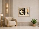 Louis Marcoussis Print, Musicien Dans Un Intérieur (1929) displayed in an Art Deco interior