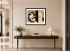 Louis Marcoussis Print, Musicien Dans Un Intérieur (1929) displayed above a console table
