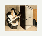 Louis Marcoussis Print, Musicien Dans Un Intérieur (1929) with an off-white border for rolled canvas