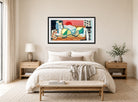 Louis Marcoussis Print, Nature Morte À La Cuillère (circa 1925) displayed above a bed