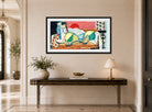 Louis Marcoussis Print, Nature Morte À La Cuillère (circa 1925) displayed above a console table